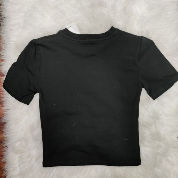 NWT French Connection Black Rallie Cotton Elastane Short Sleeve Crew Tee Size XS - Picture 3 of 11